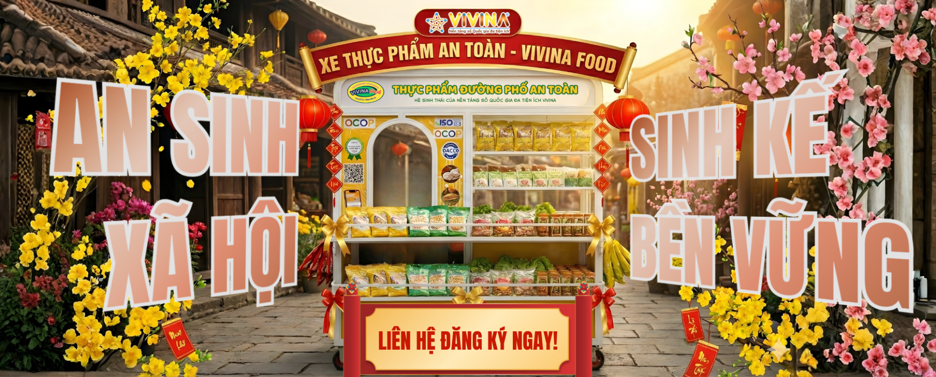 Xe đẩy thực phẩm an toàn VIVINA FOOD