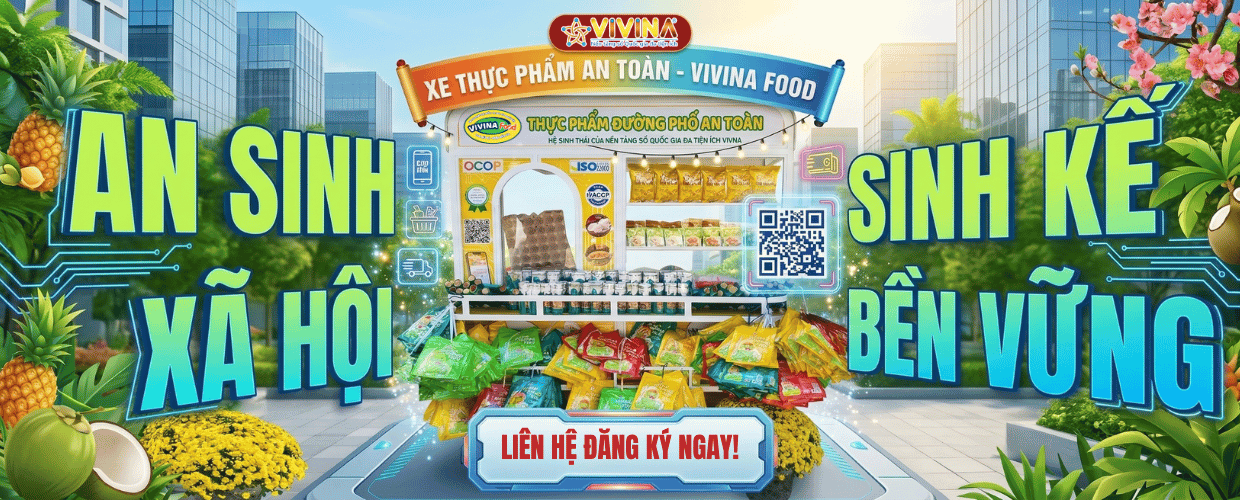 Xe đẩy thực phẩm an toàn VIVINA FOOD