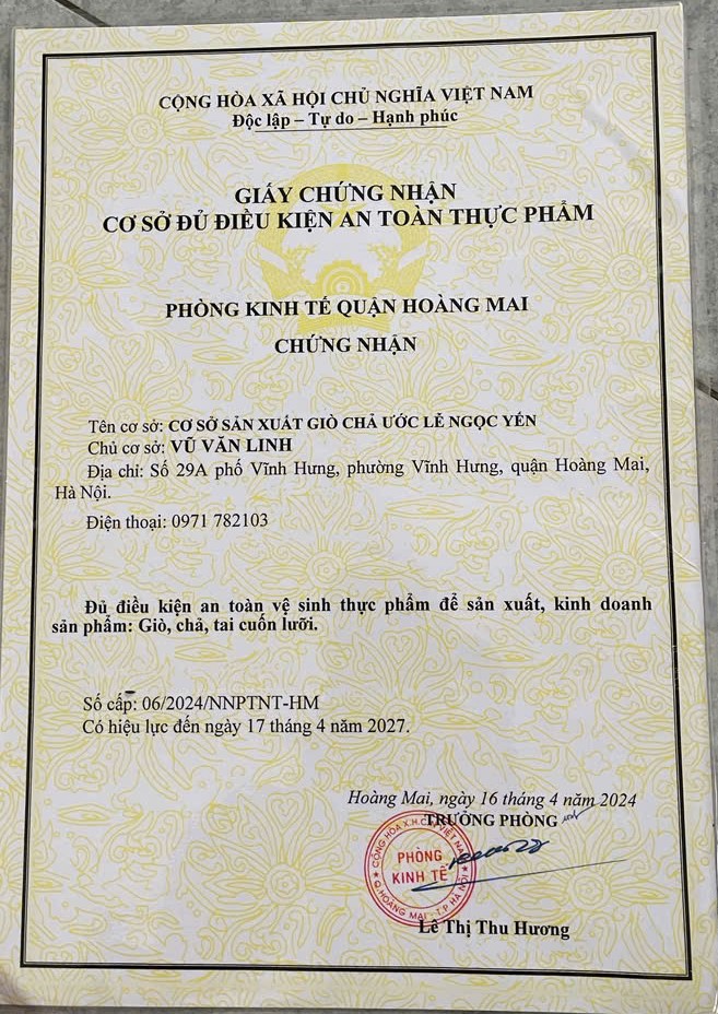 Vệ sinh an toàn thực phẩm