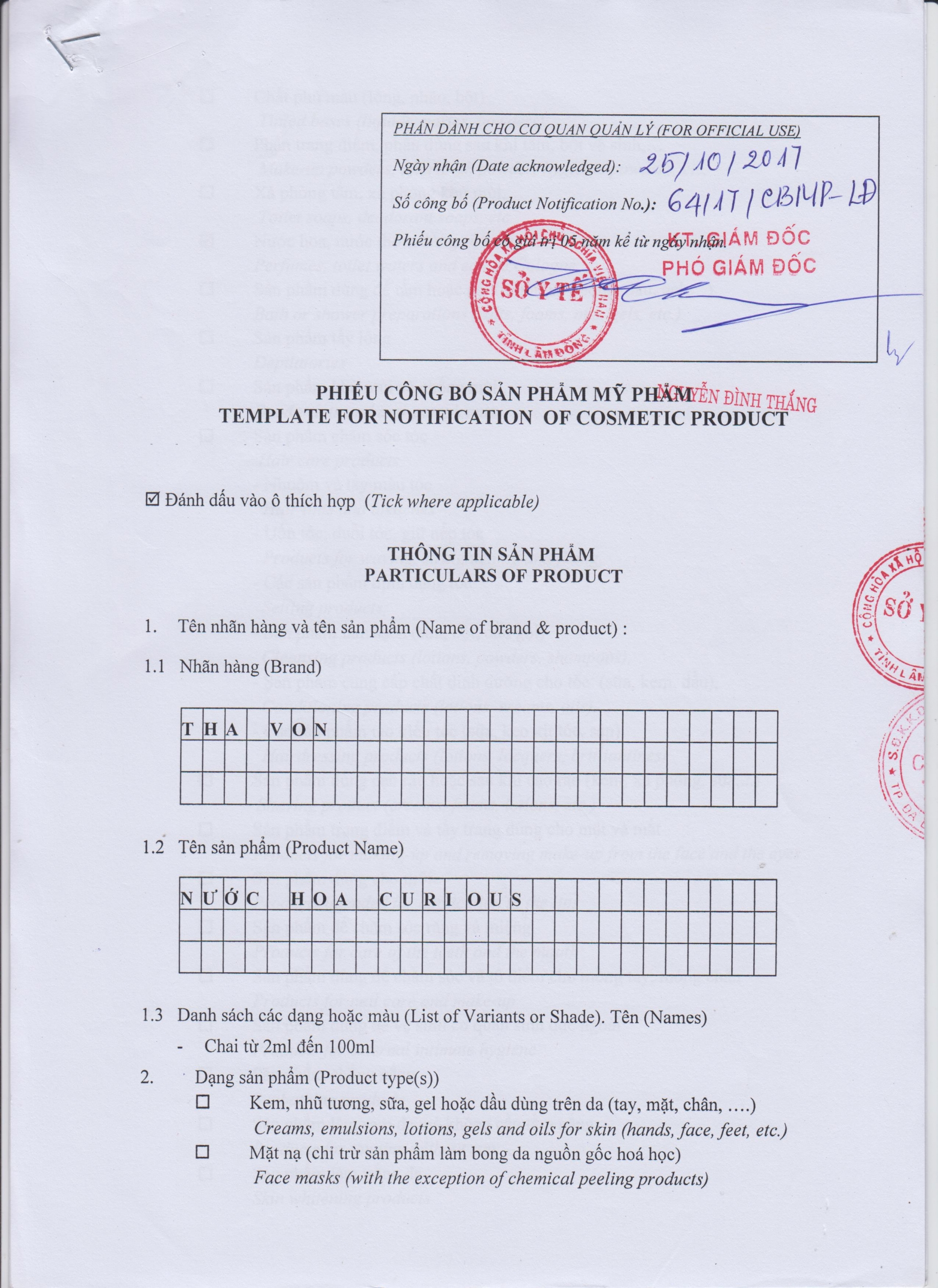 Công bố sản phẩm