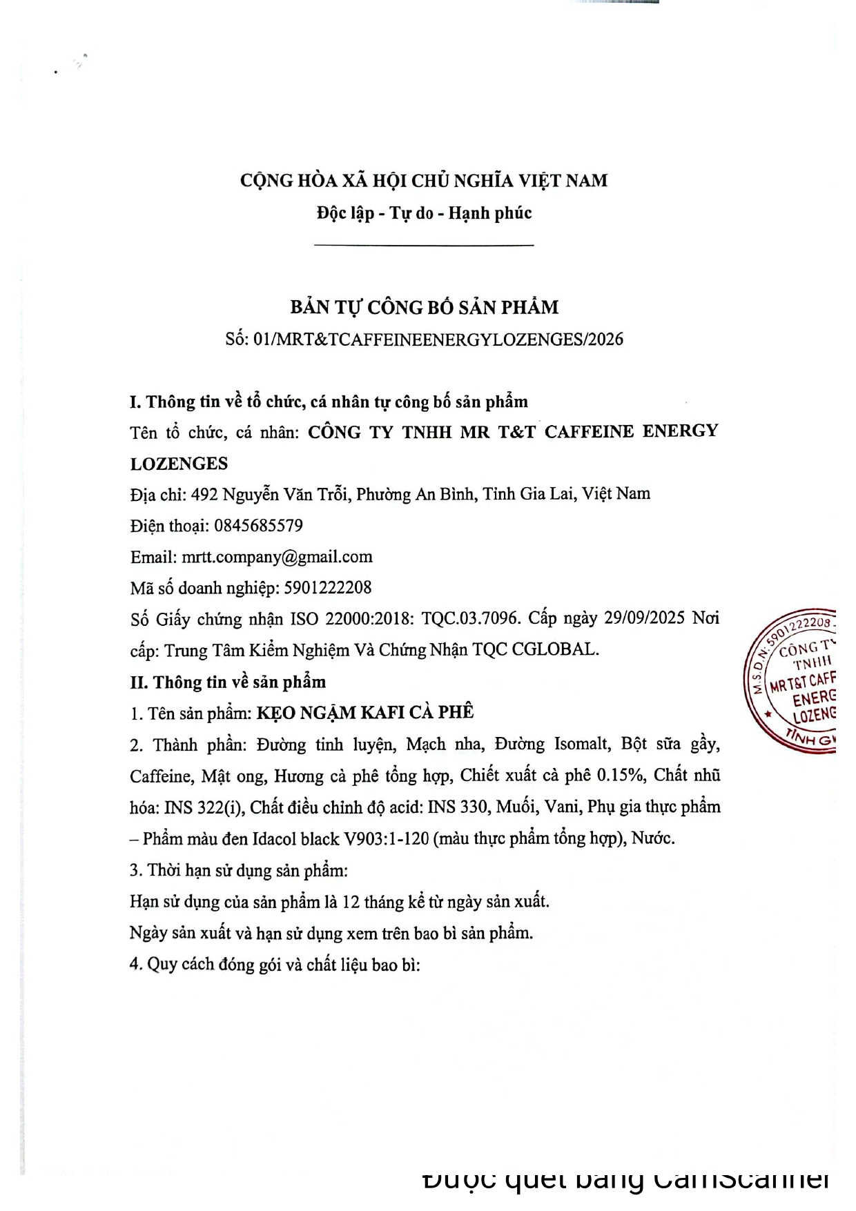 Công bố sản phẩm