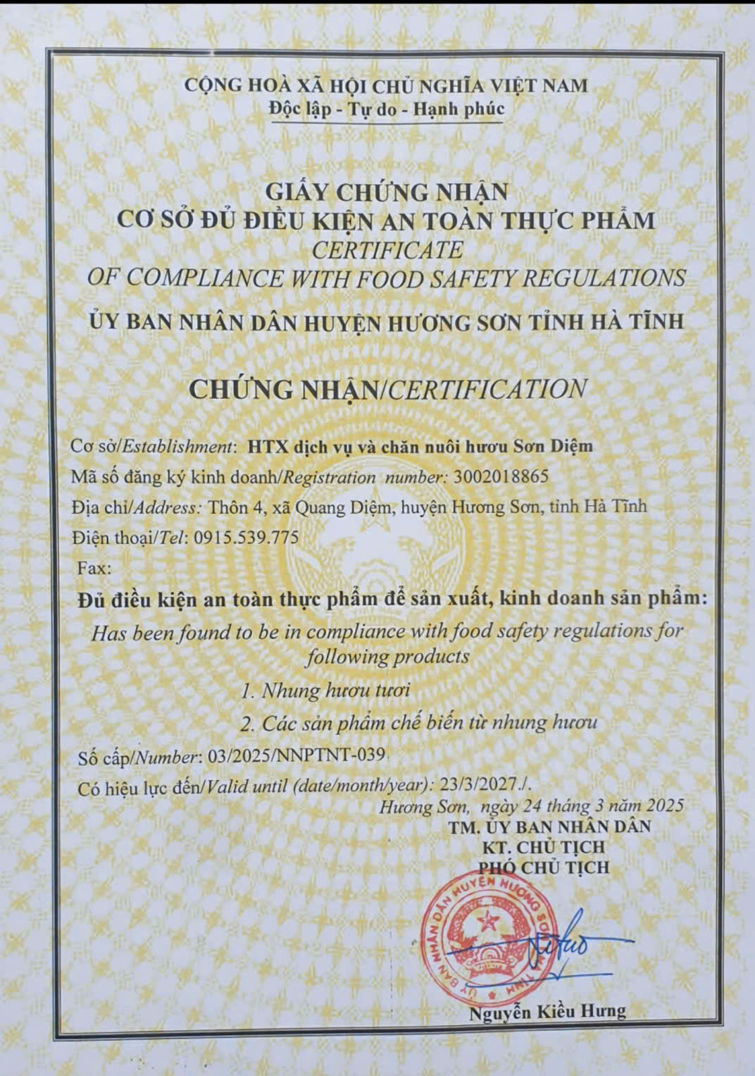 Vệ sinh an toàn thực phẩm