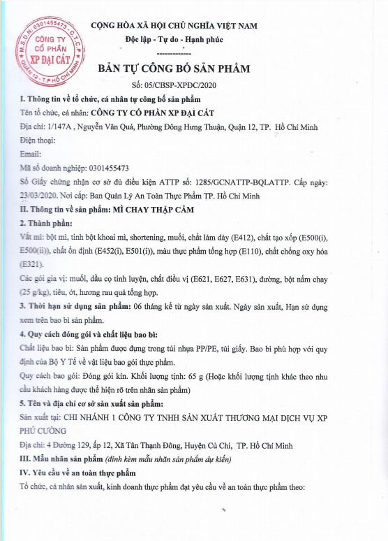 Công bố sản phẩm