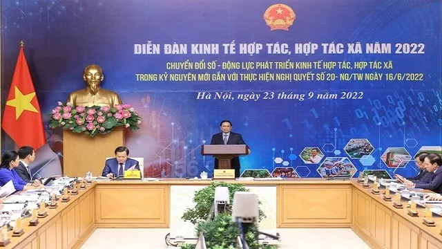 Thủ tướng: Quyết tâm chuyển đổi số gắn với hiệu quả mô hình kinh tế tập thể, HTX