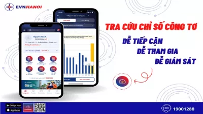 Dễ dàng tra cứu điện tiêu thụ qua các kênh số của EVNHANOI