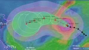 Bão số 3 gió giật trên cấp 17 ở Biển Đông, chưa ảnh hưởng vịnh Bắc Bộ
