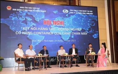 Kết nối hãng tàu và doanh nghiệp có hàng container qua cảng Chân Mây