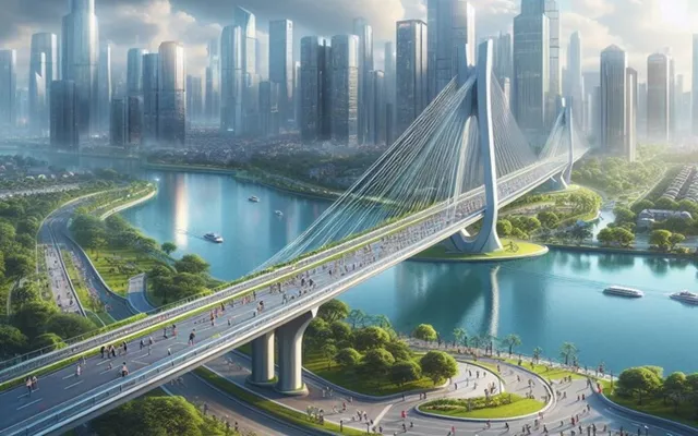 Cây cầu hơn 6.000 tỷ đồng, nối với 'hòn ngọc Viễn Đông': Sở hữu thiết kế 'độc nhất vô nhị' tại Việt Nam, có thể nâng hạ 45m