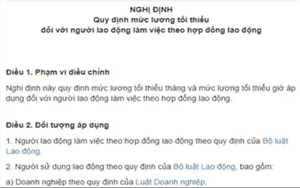 Người lao động làm việc theo hợp đồng được áp dụng mức lương tối thiểu vùng mới từ 1-7-2024