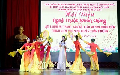 Hội diễn nghệ thuật quần chúng lực lượng vũ trang huyện Xuân Trường