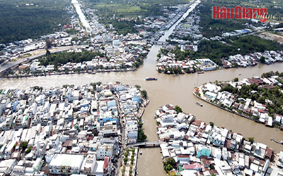 Dự án phát triển đô thị xanh thích ứng với biến đổi khí hậu thành phố Ngã Bảy: Đã đo đạc xong các hạng mục