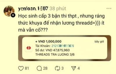 Mạng xã hội Threads trả lương cho người dùng?