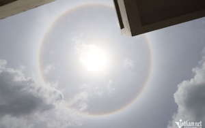 Vầng hào quang mặt trời tuyệt đẹp xuất hiện tại TPHCM