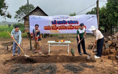 Gia Lai: Khởi công xây nhà “Tiếp bước đến trường” cho hộ nghèo xã Kon Chiêng