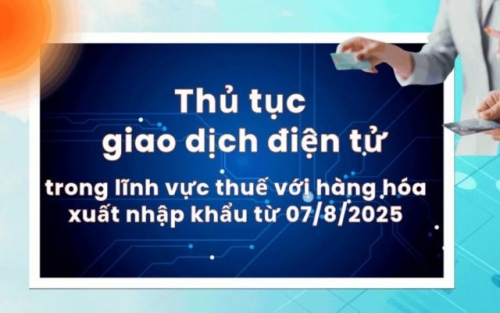 Thủ tục giao dịch điện tử trong lĩnh vực thuế với hàng hóa xuất nhập khẩu