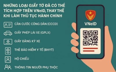 Những loại giấy tờ đã có thể tích hợp trên VNeID, thay thế khi làm thủ tục hành chính