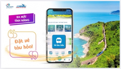 Khách du lịch có thể mua vé tàu trên ứng dụng Du lịch Việt Nam - Vietnam Travel