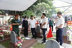Phường Hà Đông lấy mẫu hài cốt liệt sĩ chưa xác định danh tính phục vụ giám định ADN tại Nghĩa trang liệt sĩ Quang Trung