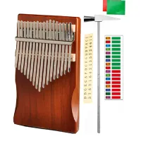 Đàn kalimba 17 phím MYRON-M17 cho bạn mới tập chơi tặng búa chỉnh âm , giấy dán màu, giấy dán nốt , 25 bài tab kalimba, 1 sách hướng dẫn chơi đàn kalimba