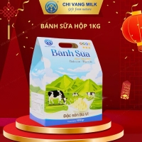 HỘP 1KG bánh sữa đặc sản ba vì Sữa Chị Vàng Official