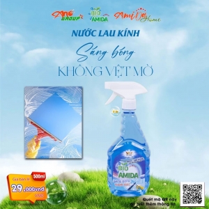 NƯỚC LAU KÍNH BIO AMIDA - SÁNG BÓNG KHÔNG VỆT MỜ