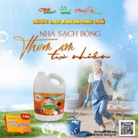 NƯỚC LAU SÀN HƯƠNG QUẾ BIO AMIDA  3,6kg – SẠCH SÀN THƠM ẤM, KHÔNG GIAN DỄ CHỊU