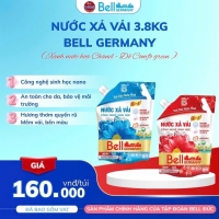 NƯỚC XÃ VẢI 3.8kg BELL GERMANY - CÔNG NGHỆ SINH HỌC NANO, AN TOÀN CHO DA, BẢO VỆ MÔI TRƯỜNG, HƯƠNG THƠM QUYẾN RỦ MỀM VẢI, BỀN MÀU 