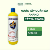 Nước Tẩy quần áo Anandi chính hãng tẩy trắng các vết ố vàng và mốc đen khử mùi hôi quần áo 550ml