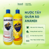 Nước Tẩy quần áo Anandi chính hãng tẩy trắng các vết ố vàng và mốc đen khử mùi hôi quần áo 550ml