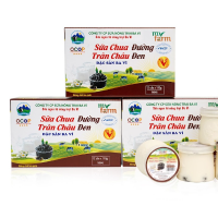 Sữa Chua Trân Châu Đường Đen MyFarm 110g – Dẻo Dai Trân Châu, Ngọt Dịu Đường Đen, Mềm Mịn Dễ Ăn