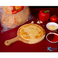 Pizza Gà BBQ Kachi Túi 180g Size 16 – Phô Mai Kéo Sợi, Gà BBQ Thơm Lừng