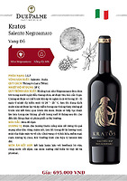 KRATOS SALENTO NEGROAMARO – VANG ĐỎ