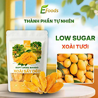 Xoài Sấy Dẻo Nguyên Vị Efoods Ngọt Thanh Tự Nhiên Ít Đường Mềm Dẻo Ăn Vặt Healthy (Chuẩn Xuất Khẩu)