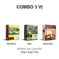 Cà Phê Hòa Tan Dùng Thử Ka Fresh Túi 3 Gói x 18g - Chọn Vị Sầu Riêng / Dừa / Cacao Sữa, Gói Lẻ Thử Vị