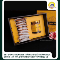 SET Đông Trùng Hạ Thảo Khô Sấy Thăng Hoa Loại II mix Trà Đông Trùng Hạ Thảo Ngũ Vị