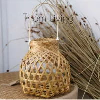 Giỏ Rỏ tre cật bắt cá trang trí phụ kiện chụp ảnh đồ chơi cho các bé (size S)