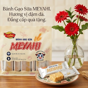 Bánh Gạo Sữa MEYAHI Bánh Gạo Giòn Thơm Vị Sữa Béo Ngậy, Không Chiên Dầu An Toàn (Túi 28 Gói)