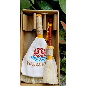 [Dụng Cụ Bao Sái Bàn Thờ] Bộ Tảo Sái Cỡ Đại + Tảo Sái Có Quản (Mệnh Hoả + Mệnh Thổ) - Dụng Cụ Quét Ban Thờ