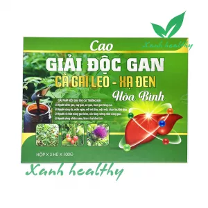 Cao Cà Gai leo Hòa Bình - thành phần thảo dược Cà gai leo xạ đen - giúp giải độc gan, lợi mật hiệu quả - Hộp 3 hũ 100g