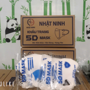 [Thùng 500 trắng] Khẩu Trang 5D Nhật Ninh