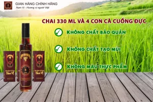 Nước mắm 330ml và 4 con cà cuống đực