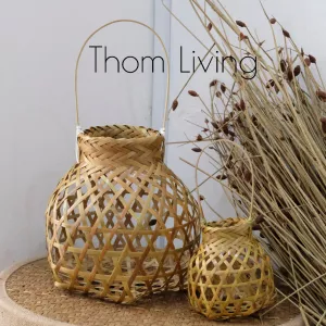 Giỏ Rỏ tre cật bắt cá trang trí phụ kiện chụp ảnh đồ chơi cho các bé (size S)