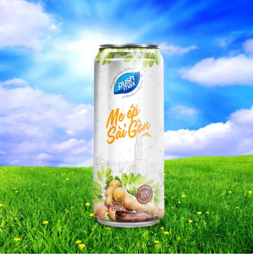 Nước Me Ép Sài Gòn Pushmax 310ml Thùng 24 Lon – Chua Ngọt Dễ Uống, Tốt Cho Tiêu Hóa – Nước Trái Cây Bổ Sung Vitamin C