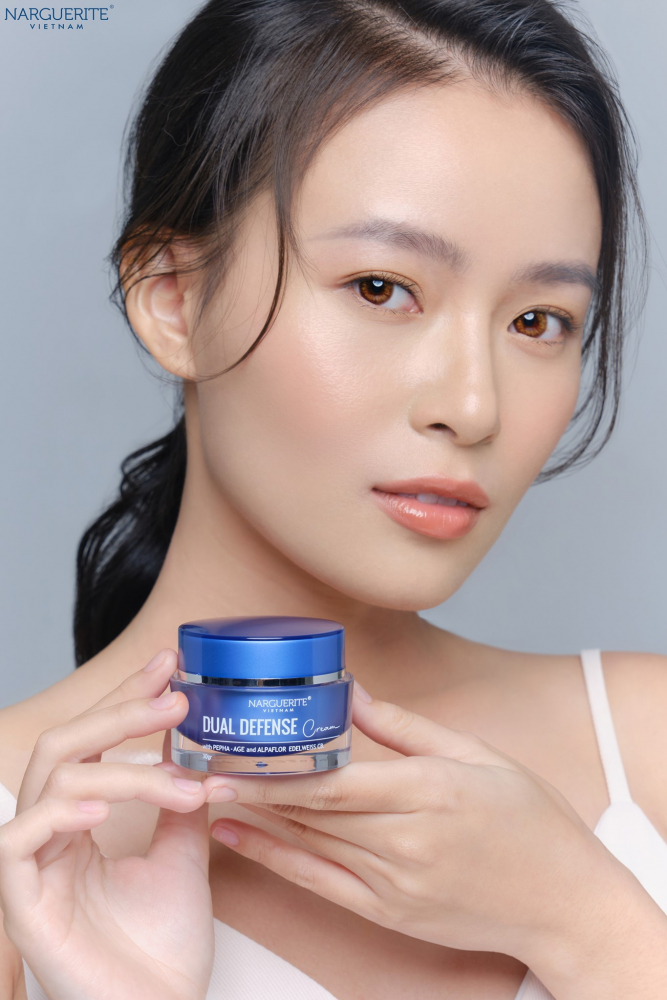 [Chính hãng công ty] Kem Dưỡng Trắng, Chống Lão Hóa Dual Defense Cream Narguerite 30g