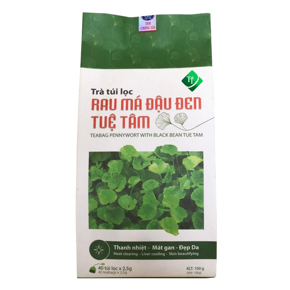 TRÀ TÚI LỌC RAU MÁ ĐẬU ĐEN TUỆ TÂM (40 gói túi lọc)