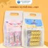 Combo 2 Túi Bánh Sữa Phô Mai + Bánh Sữa Hạt Chị Vàng Milk 500g - Mềm Mịn Thơm Béo - Món Quà Sức Khỏe Đến Từ Thiên Nhiên