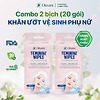 Combo 2 bịch 20 tờ khăn ướt vệ sinh phụ nữ hương nhài Oinani Feminine Wipes