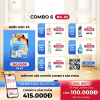 Combo 6 No02 Nước giặt xả, nước rửa tay, nước rửa chén, nước tẩy trắng tẩy mốc, nước tẩy toilet và nước lau kính