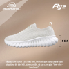 [FLY2 MILKTEA] Giày Thời Trang Nam Nữ BELSPORTS FLY2 Màu Cream, Đế EVA Đàn Hồi, Êm Chân, Vải Dệt Khoáng Khí