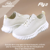 [FLY2 MILKTEA] Giày Thời Trang Nam Nữ BELSPORTS FLY2 Màu Cream, Đế EVA Đàn Hồi, Êm Chân, Vải Dệt Khoáng Khí